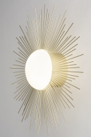 plafondlamp 14007 design modern retro klassiek eigentijds klassiek art deco glas wit opaalglas messing metaal messing rond
