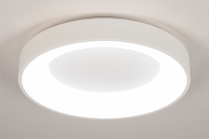 plafondlamp 14098 modern kunststof metaal wit mat rond