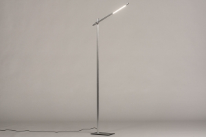 Stehleuchte 14102 Design modern Aluminium gebuerstetes Aluminium Metall Aluminium stahlgrau rechteckig