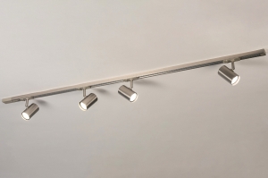 Schienenspot 14284 modern Edelstahl Metall stahlgrau rund laenglich