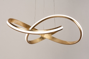 hanglamp 14360 design modern eigentijds klassiek messing metaal goud messing rond