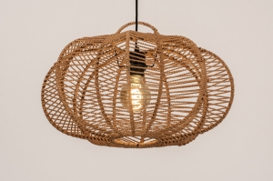 hanglamp 14952 landelijk modern bruin rond