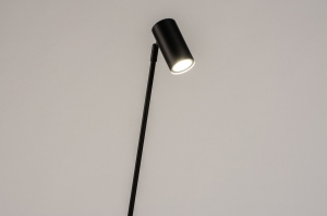vloerlamp 14970 modern metaal zwart mat rond