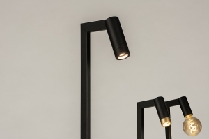 vloerlamp 14971 modern messing metaal zwart mat messing rond rechthoekig