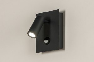 wandlamp 14982 modern aluminium metaal grijs antraciet donkergrijs rond rechthoekig