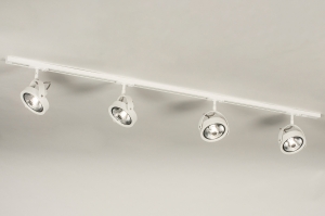 Schienenspot 15017 Sale modern Aluminium Metall weiss rund laenglich