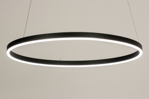 hanglamp 15090 modern aluminium metaal zwart mat antraciet donkergrijs rond