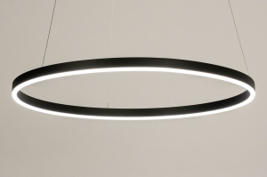 hanglamp 15090 modern aluminium metaal zwart mat antraciet rond