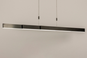 Pendelleuchte 15099 Design modern gebuerstetes Aluminium schwarz anthrazit laenglich rechteckig