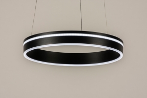 hanglamp 15138 design modern aluminium metaal zwart mat antraciet donkergrijs rond