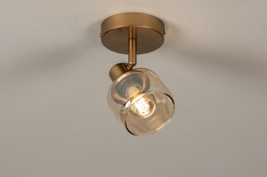 Spot 15150 modern Retro zeitgemaess klassisch Glas Metall Gold rund