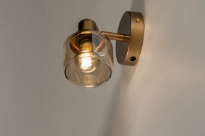 spot 15150 modern retro eigentijds klassiek glas messing (kleur) metaal goud messing (kleur) rond