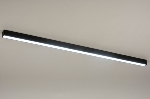 plafondlamp 15166 modern aluminium metaal antraciet donkergrijs langwerpig rechthoekig