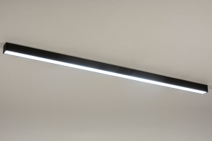 plafondlamp 15166 modern aluminium metaal antraciet langwerpig rechthoekig