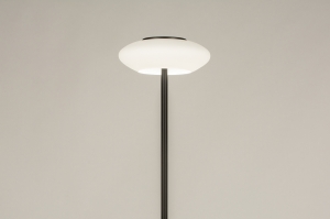 vloerlamp 15167 sale design modern glas wit opaalglas metaal zwart mat wit mat rond