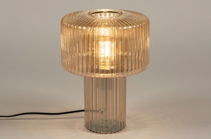 tafellamp 15171 modern retro eigentijds klassiek glas geel rond