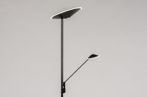 vloerlamp 15179 modern metaal zwart mat rond