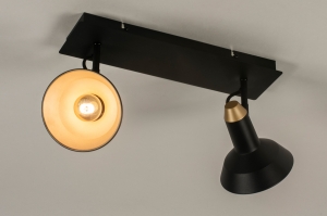 Spot 15187 modern Retro zeitgemaess klassisch Edelstahl Stoff Metall schwarz matt weiss Glanz stahlgrau rund laenglich
