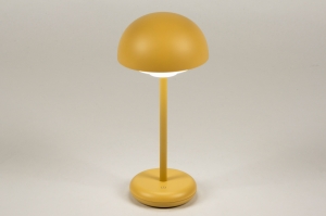 tafellamp 15200 modern kunststof metaal geel rond
