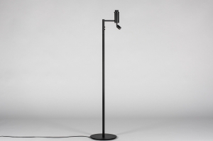 vloerlamp 15213 modern metaal zwart mat rond