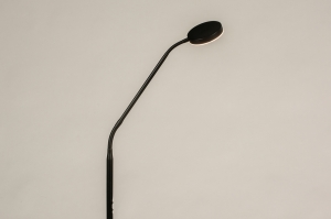 vloerlamp 15217 modern metaal zwart mat rond