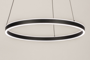 hanglamp 15300 modern metaal zwart mat rond