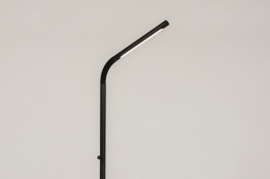 vloerlamp 15326 modern retro metaal zwart mat rond langwerpig