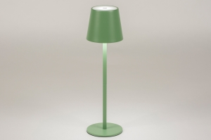 tafellamp 15352 modern kunststof metaal groen rond
