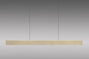 hanglamp 15361 design modern geschuurd aluminium goud messing langwerpig rechthoekig
