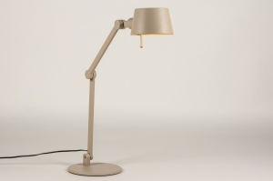 tafellamp 15420 design modern metaal beige zand rond