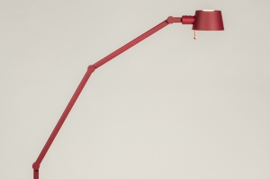 vloerlamp 15432 design modern metaal rood rond