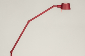 staande lamp 15432 design modern metaal rood rond