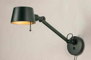 wandlamp 15436 design modern metaal groen rond langwerpig