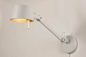 wandlamp 15438 design modern metaal wit mat rond langwerpig