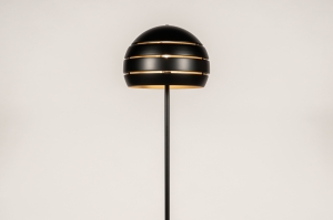 Stehleuchte 15441 modern Retro Metall schwarz matt rund
