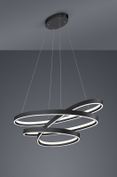 hanglamp 15444 design modern kunststof metaal zwart ovaal