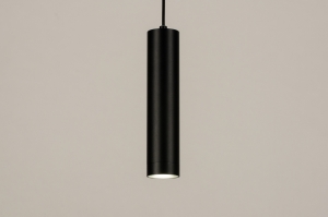 hanglamp 15464 modern aluminium metaal zwart mat rond