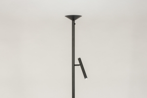 staande lamp 15473 modern metaal zwart mat rond