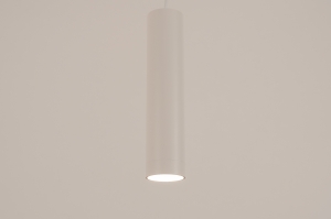 hanglamp 15485 modern aluminium metaal wit mat rond