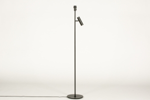 Stehleuchte 15500 laendlich modern Metall schwarz matt rund