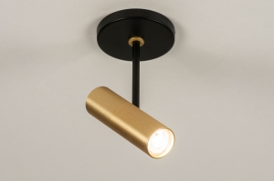 Spot 15503 modern zeitgemaess klassisch Messing gebuerstet Aluminium Metall schwarz matt Gold Matt Messing rund