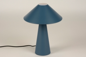 tafellamp 15509 design modern metaal blauw rond
