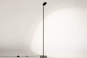 staande lamp 15513 modern metaal zwart mat vierkant