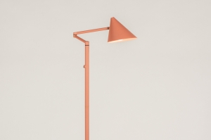 staande lamp 15521 modern metaal roze oranje rond