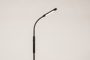 staande lamp 15577 modern metaal zwart mat rond
