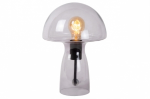 tafellamp 15584 modern retro glas grijs rond