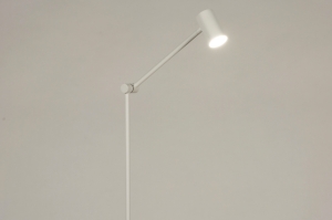 vloerlamp 15596 modern metaal wit mat rond