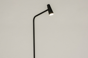 staande lamp 15601 modern metaal zwart mat rond