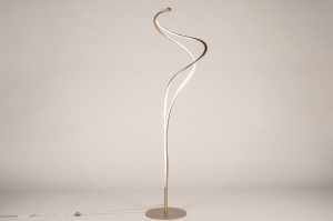 vloerlamp 15613 modern eigentijds klassiek aluminium metaal goud langwerpig