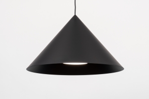 Pendelleuchte 15617 modern Retro Metall schwarz matt rund